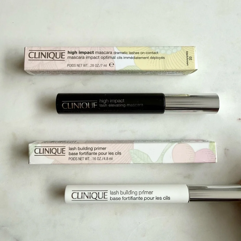 New Clinique High Impact Black Mascara & Lash Building Primer Set